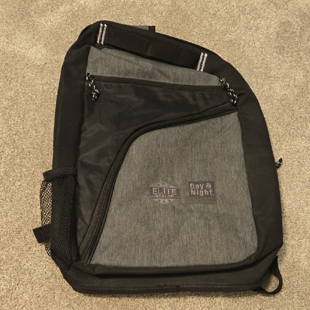 Men's Black and Gray Sling Bag